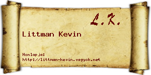 Littman Kevin névjegykártya